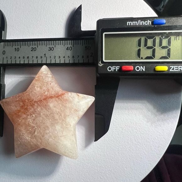 Fire Quartz Crystal Star Carving (7) - Picture 8 of 9